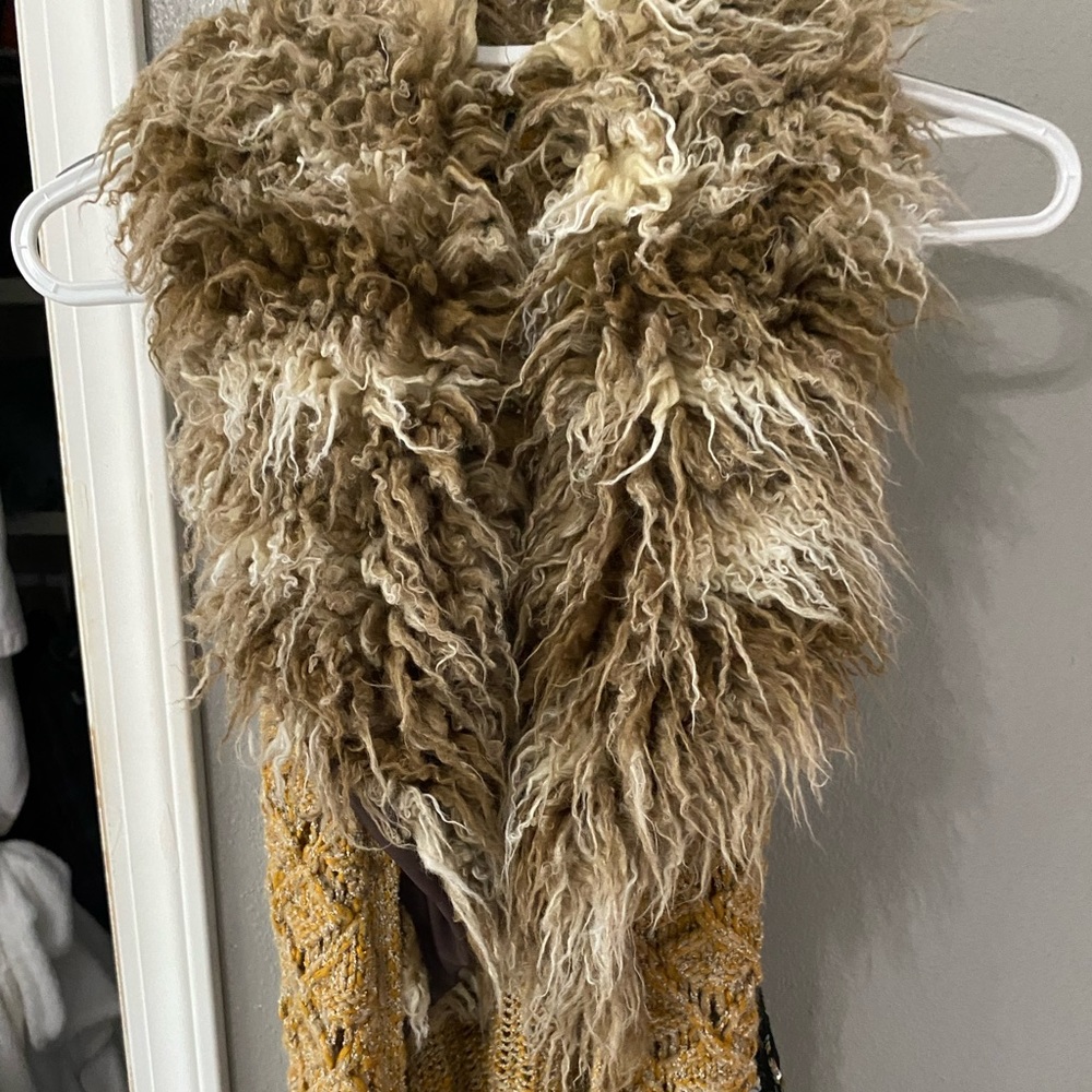 Fur Collar vest sweater